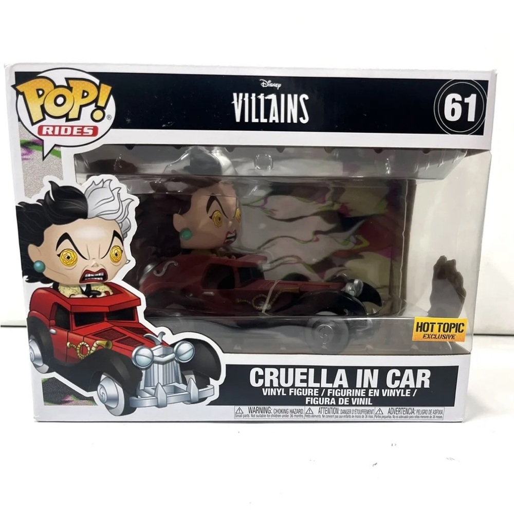 Funko Pop! Disney Cruella In Car #61 Hot Topic Exclusive Vinyl Figure - Picture 3 of 11